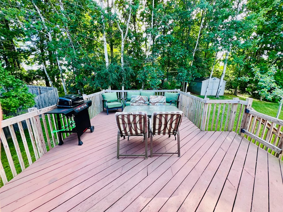 Back Deck - Propane grill.