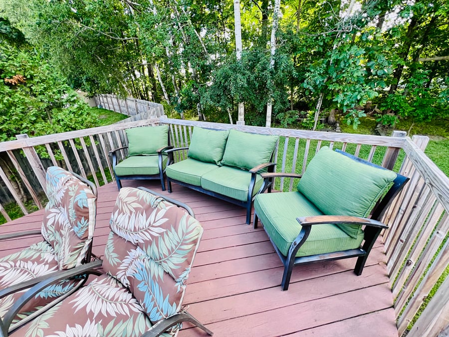 Back Deck- Patio furniture.