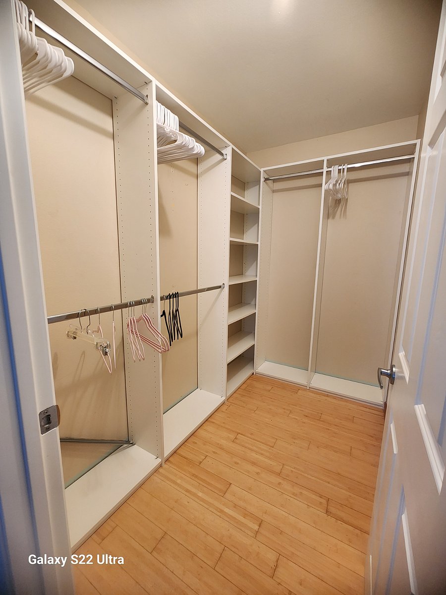 Gray room closet