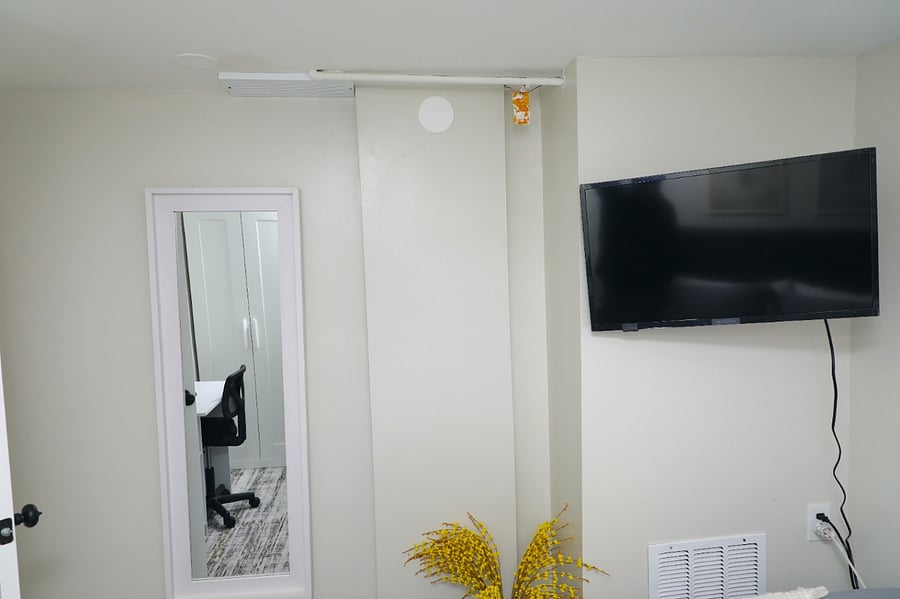 Room 1 TV and Mirror