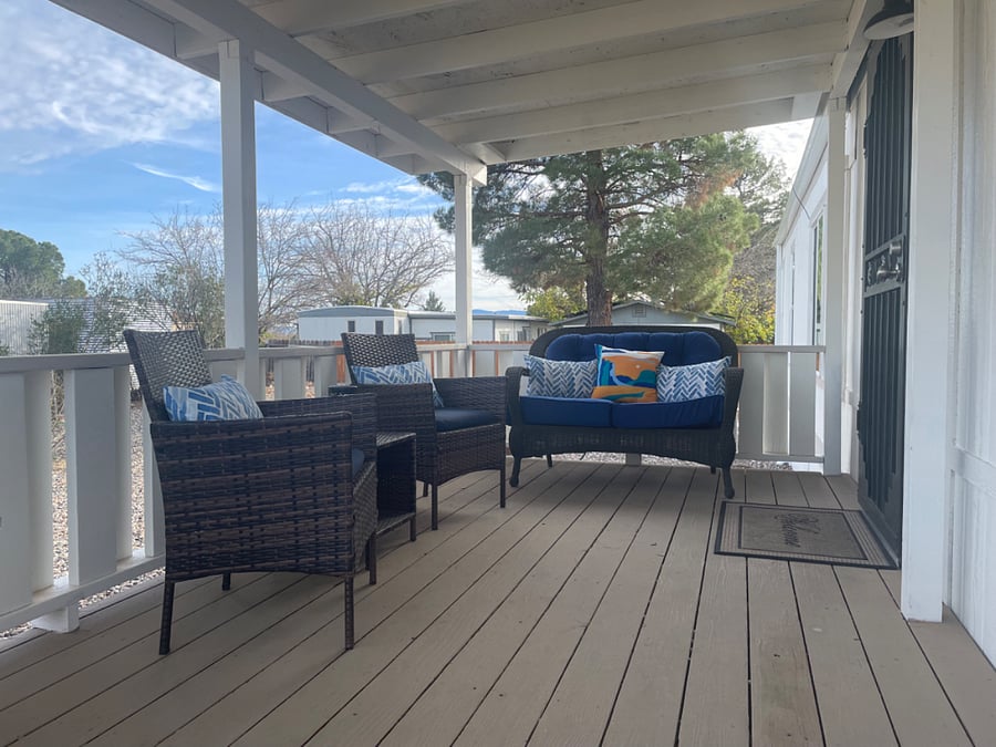 Front porch seating area