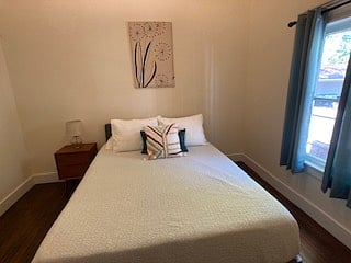 guest bedroom with queen bed