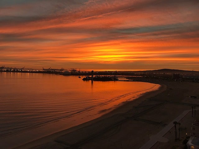 Sunset view from your unit.