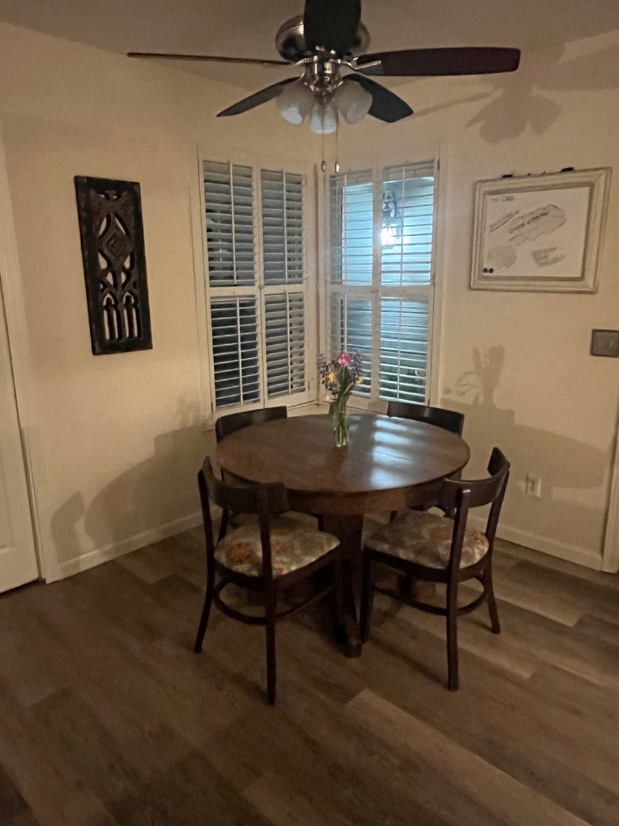 Kitchen nook, door to laundry room with large pantry and entrance to garage