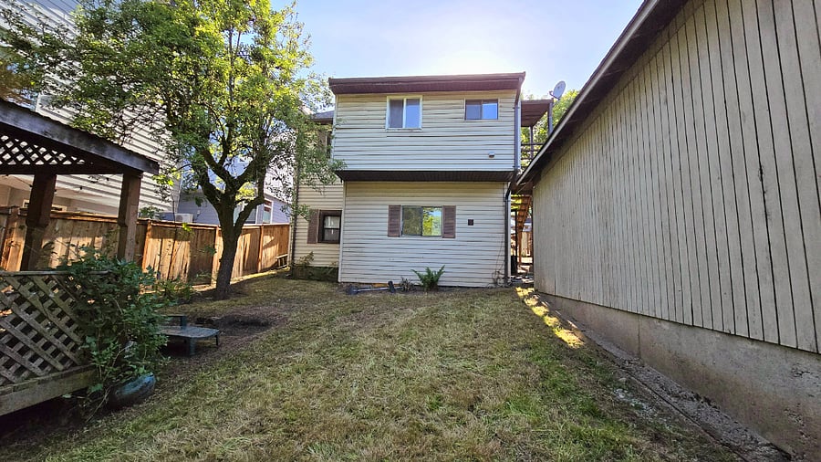 Spacious backyard