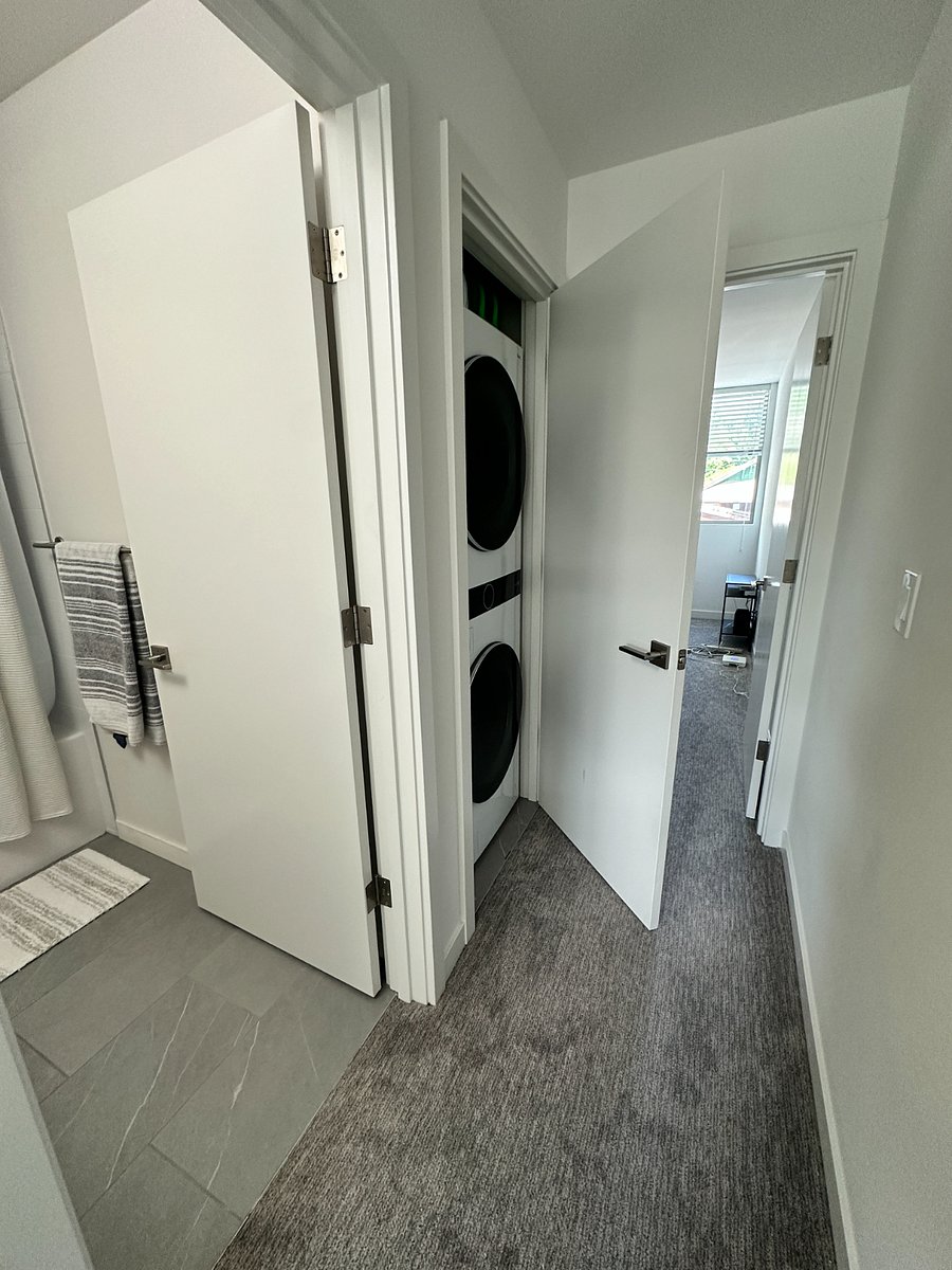 Washer and dryer on second floor