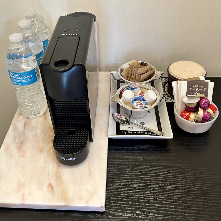 Coffee amenity details.