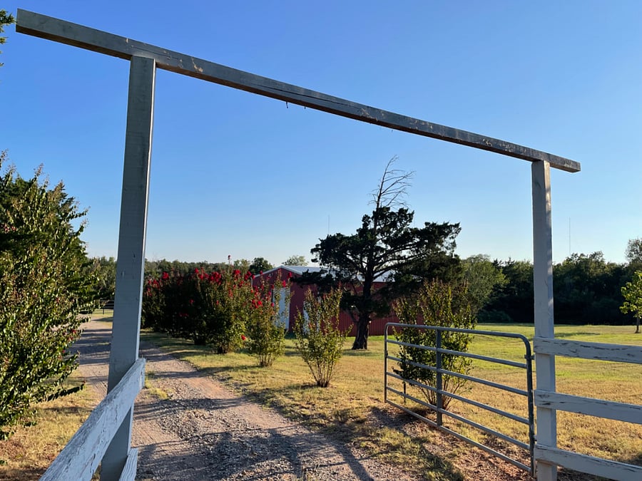 The private entrance to your parking area.