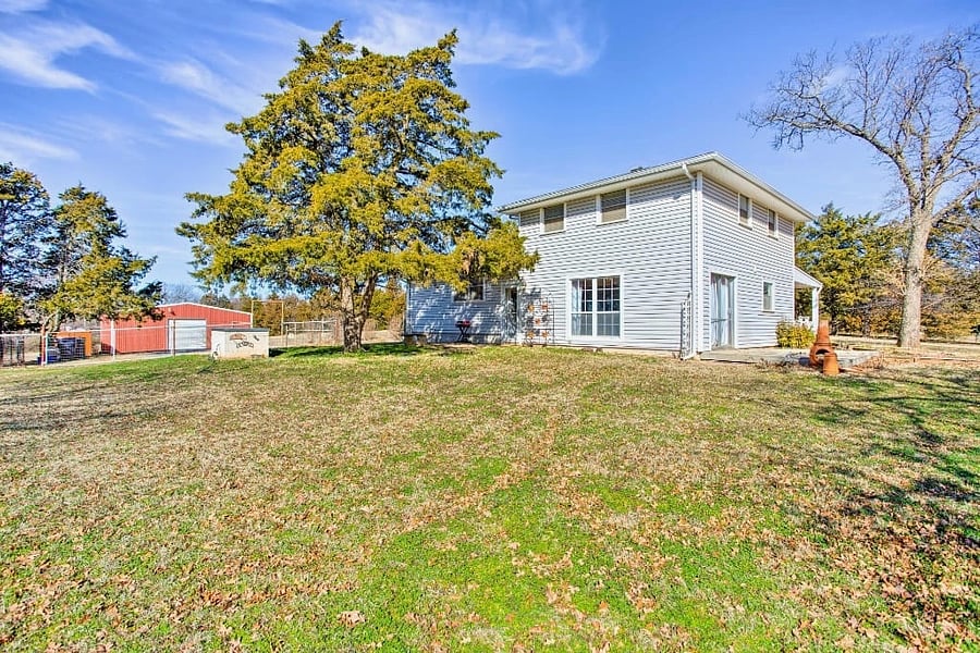 The fully-fenced, half-acre yard around the farmhouse is exclusively for tenants.