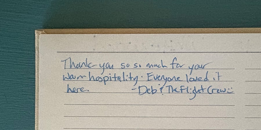 Review from guestbook.