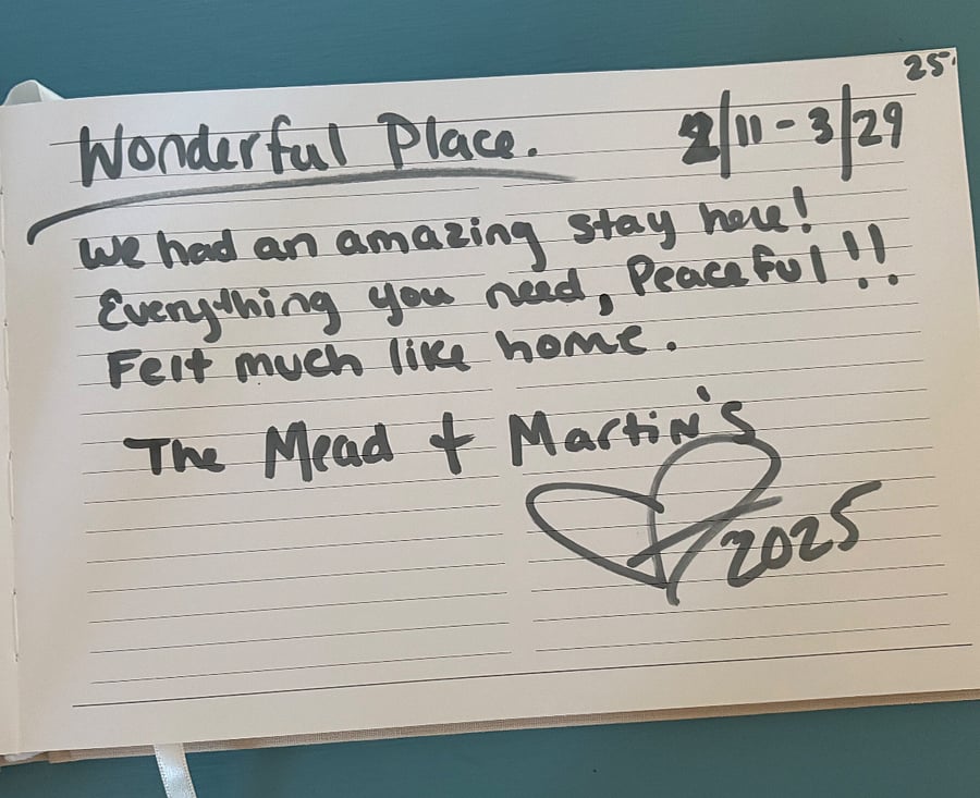 Review from guestbook.