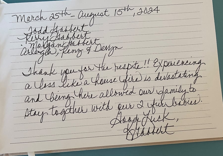 Review from guestbook.
