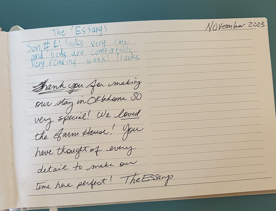 Review from guestbook.
