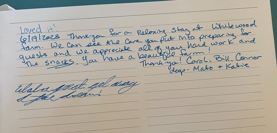 Review from guestbook.