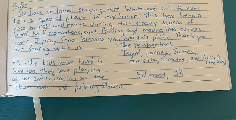 Review from guestbook.