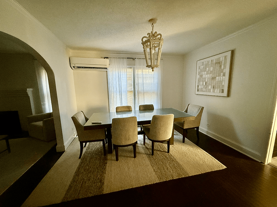 The dining room offers a comfortable and inviting space to enjoy meals or unwind between shifts. Thoughtfully arranged and open to the surrounding living areas, its ideal for everything from quiet morning coffee to shared dinners after a long day. The room's spacious layout makes it easy to move through, creating a relaxed, home-like atmosphere that feels both practical and welcoming.
