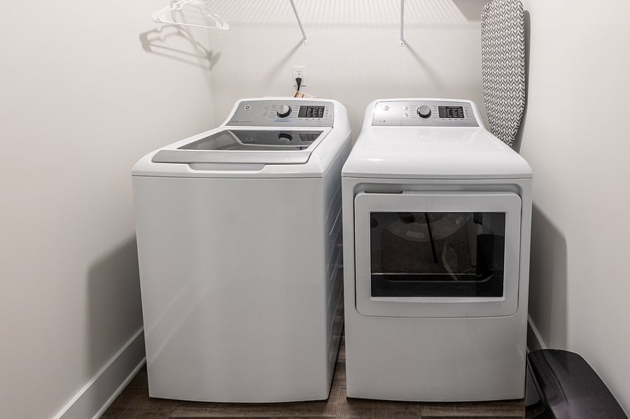 A full-sized washer and dryer are available upstairs.