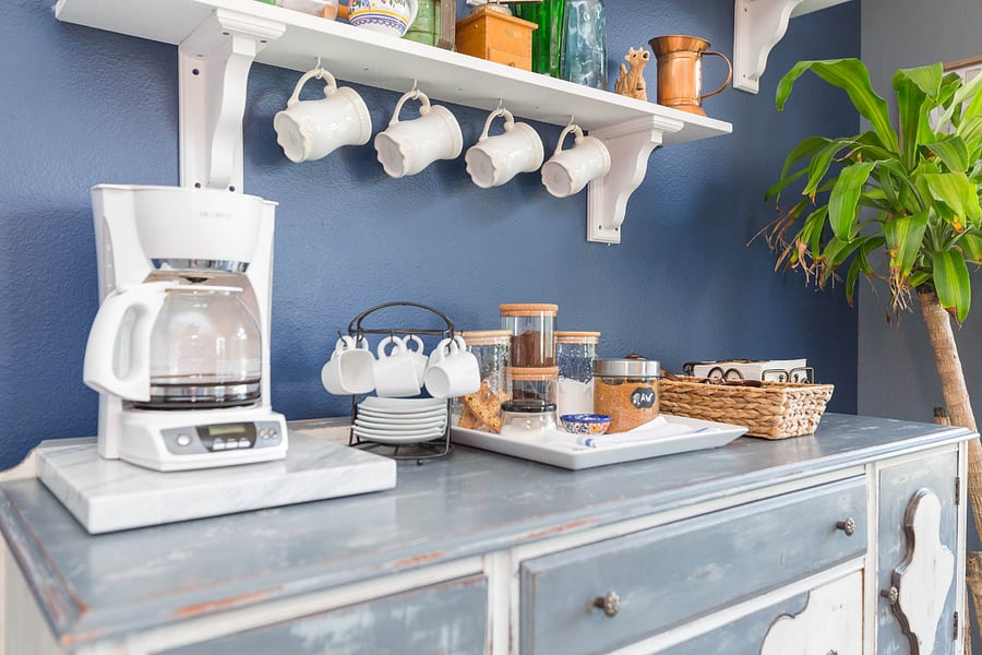 Coffee station.