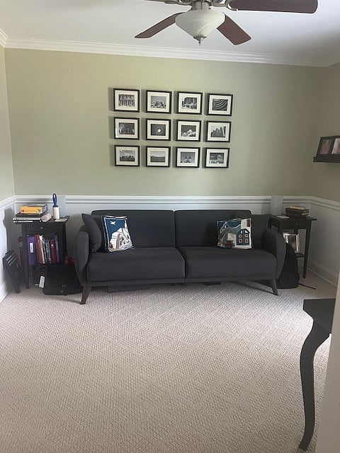 Office with single futon