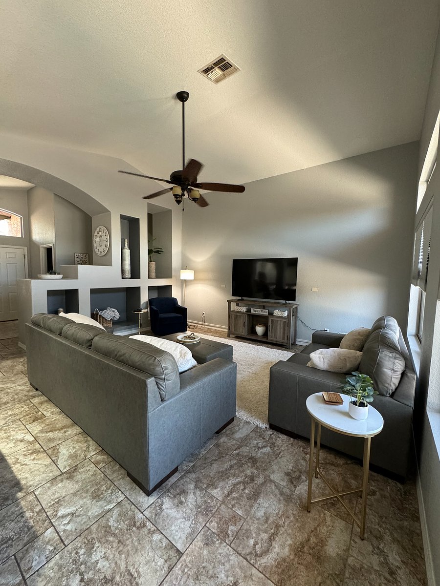 Living Room with 65-inch Smart TV.