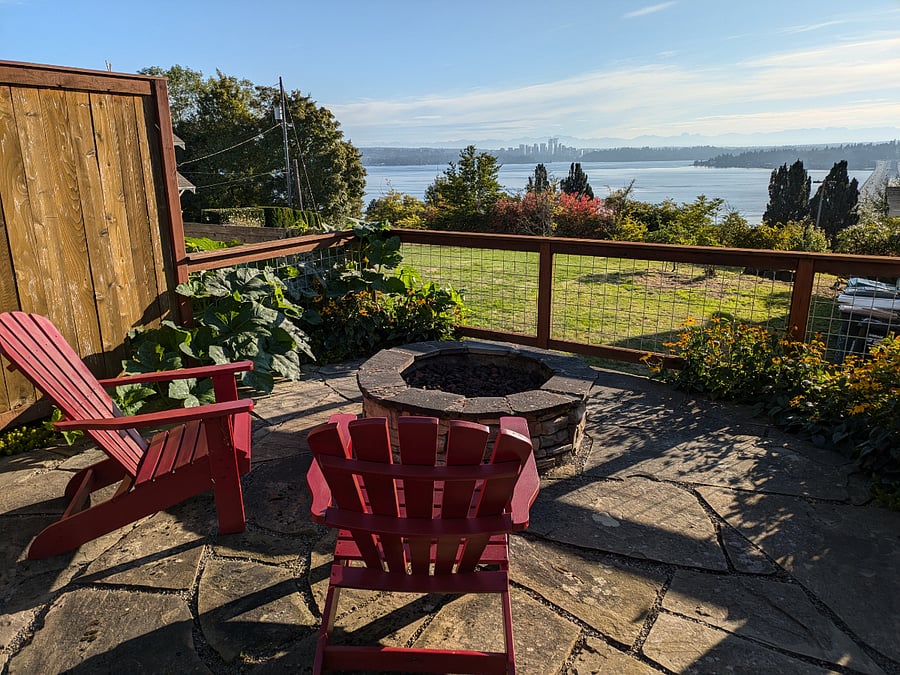 Firepit and View