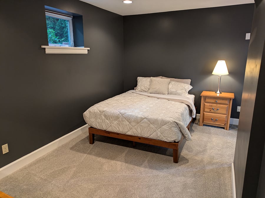 Bedroom, brand new mattress