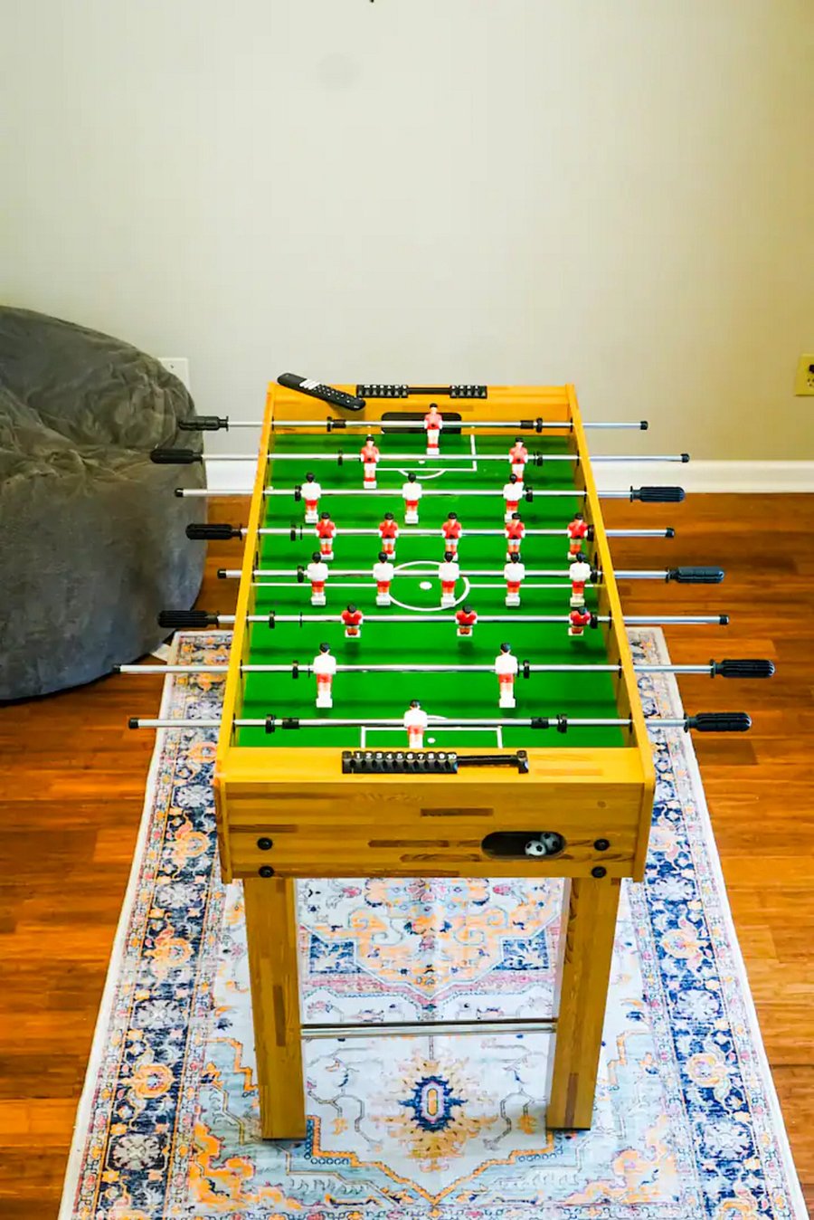 Who will take the crown of the vacation foosball champion?