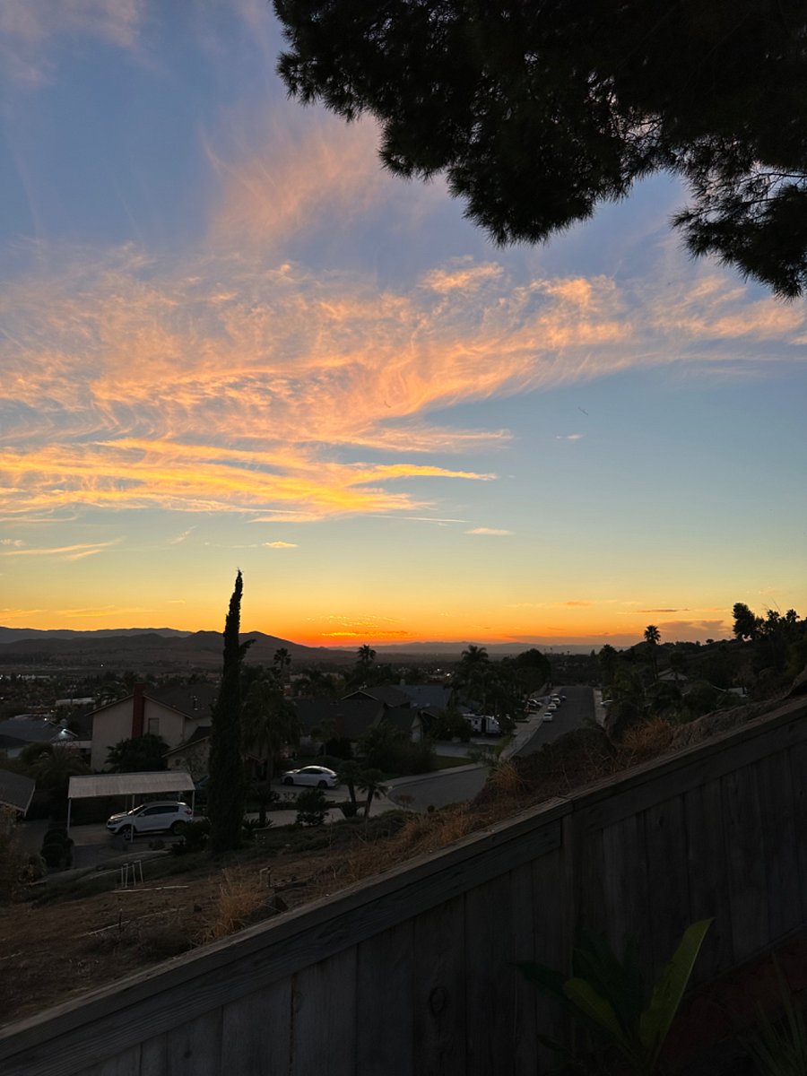 View of beautiful sunsets from the backyard.