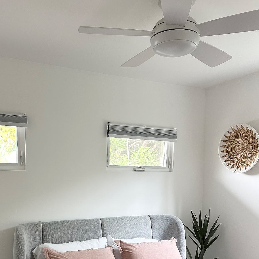Ceiling fan in addition to AC.
