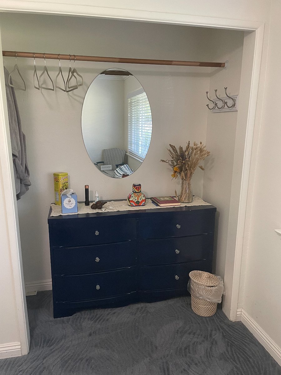 closet space of one of the bedrooms