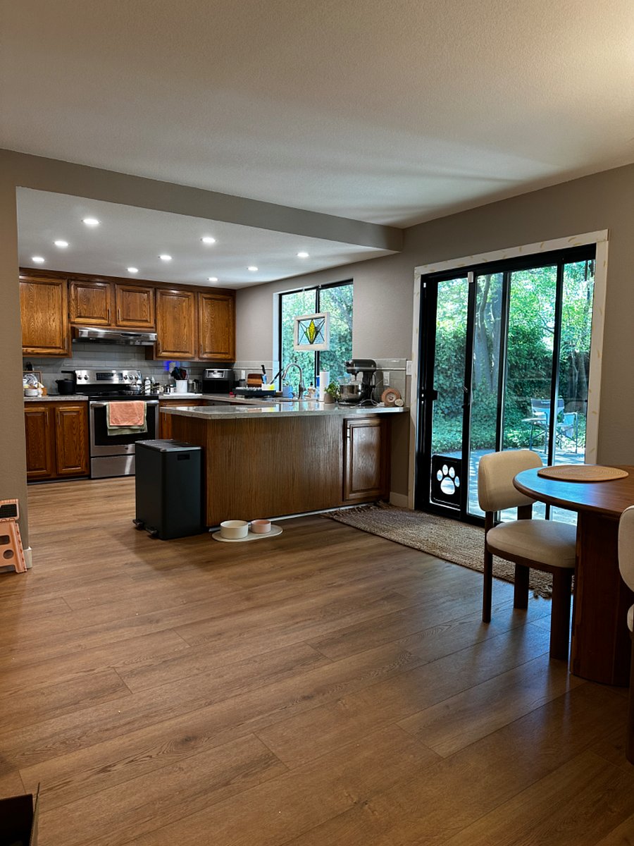 Kitchen/Dining and backyard entrance