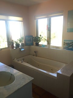 master bath w jacuzzi tub and shower