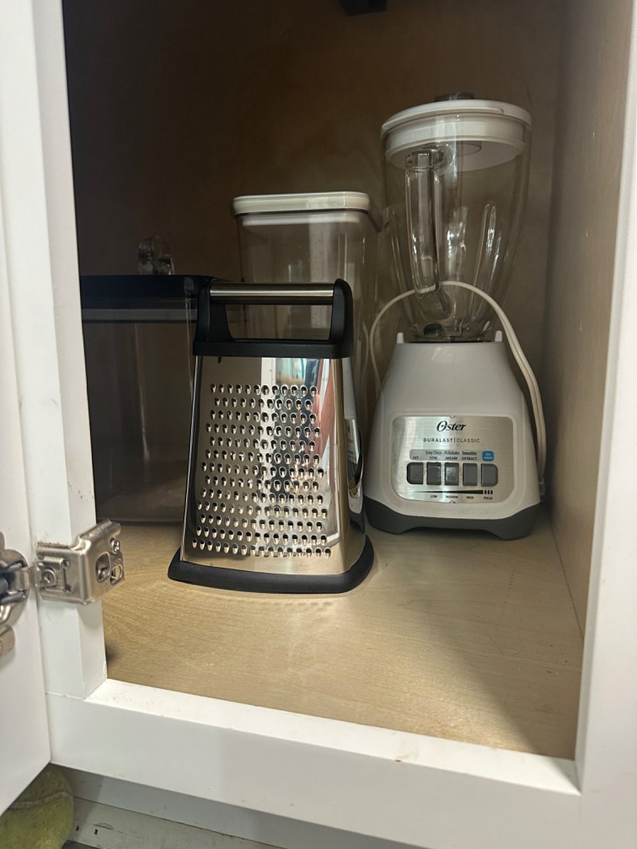 Blender; cheese grater; vacuum-seal food storage. 