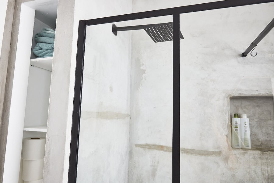 Rain shower in bathroom