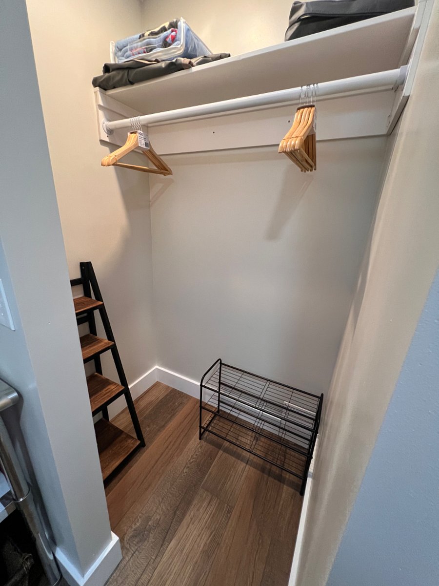 Small walk-in closet