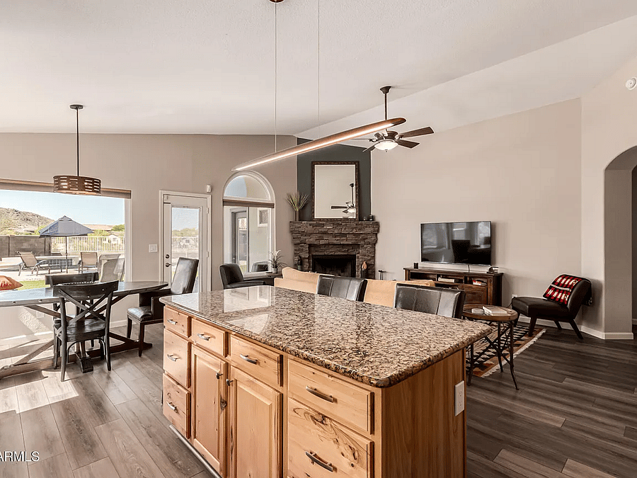 Kitchen and Family room
