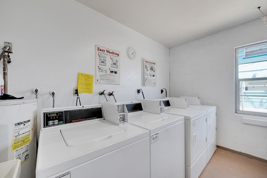 Laundry room. Also same place secured storage