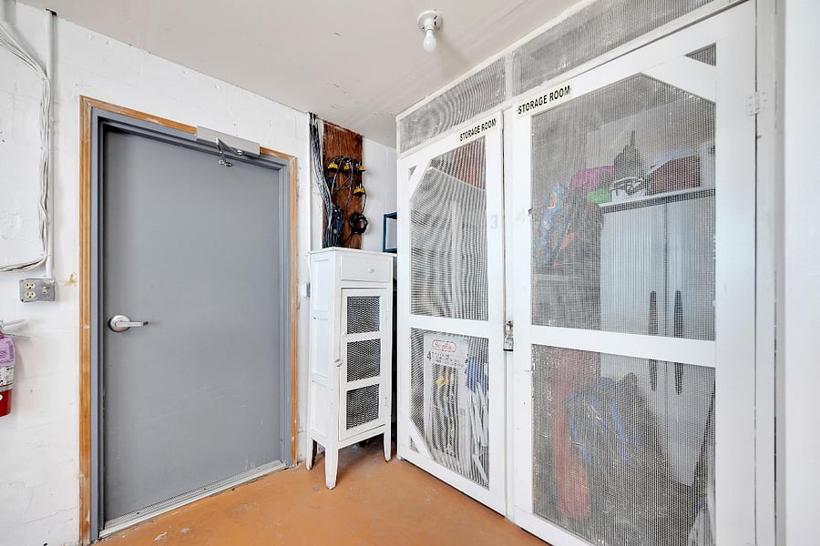 Storage unit with carts, beach chairs and umbrella plus more!