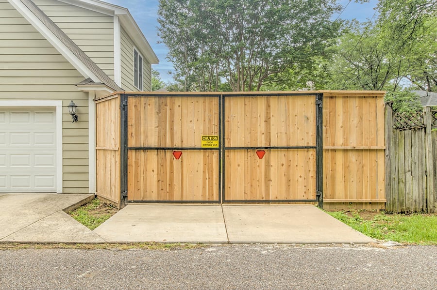 Your vehicle enters thru this privacy gate onto a parking pad designated for our guests staying at this Parkview Arts unit. Tenant will be provided with a remote control to open & close the gates.