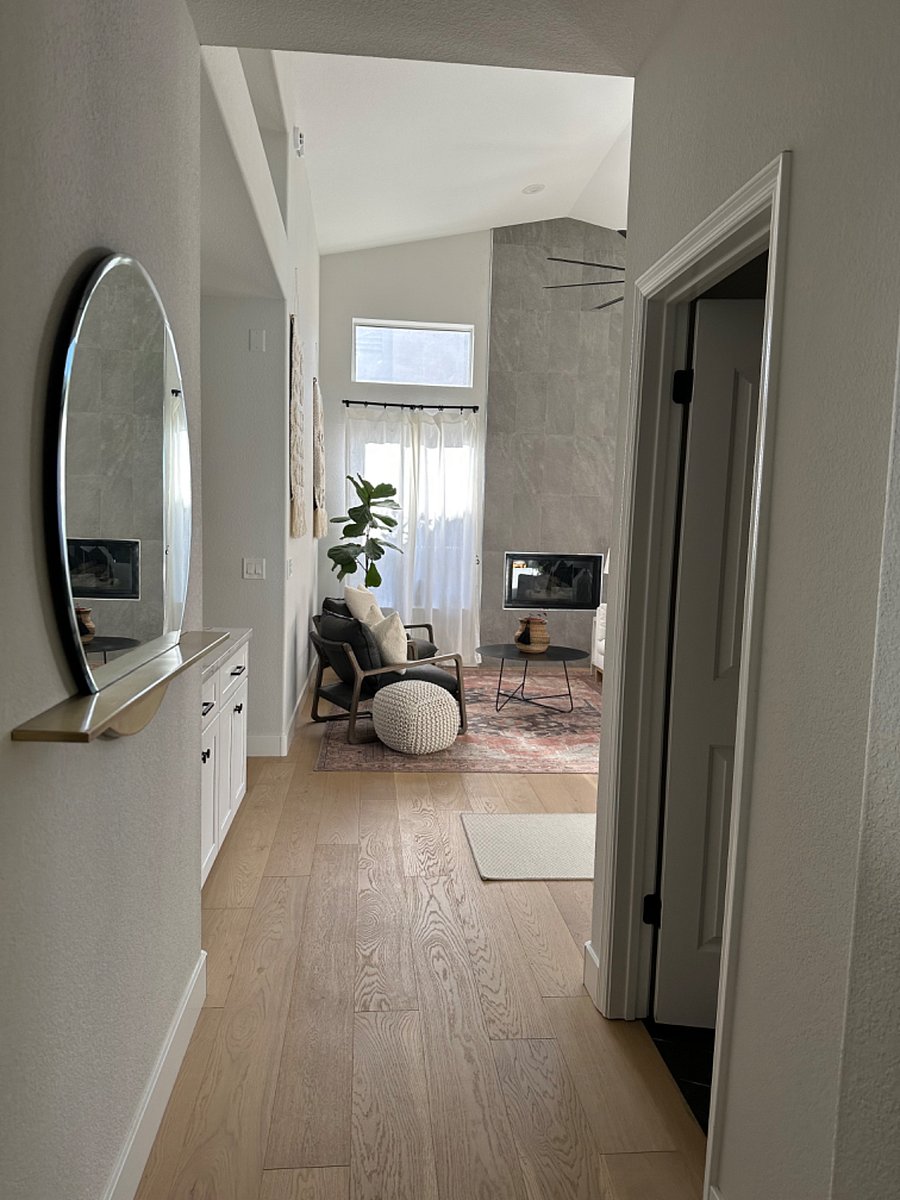 Half bath off kitchen family room