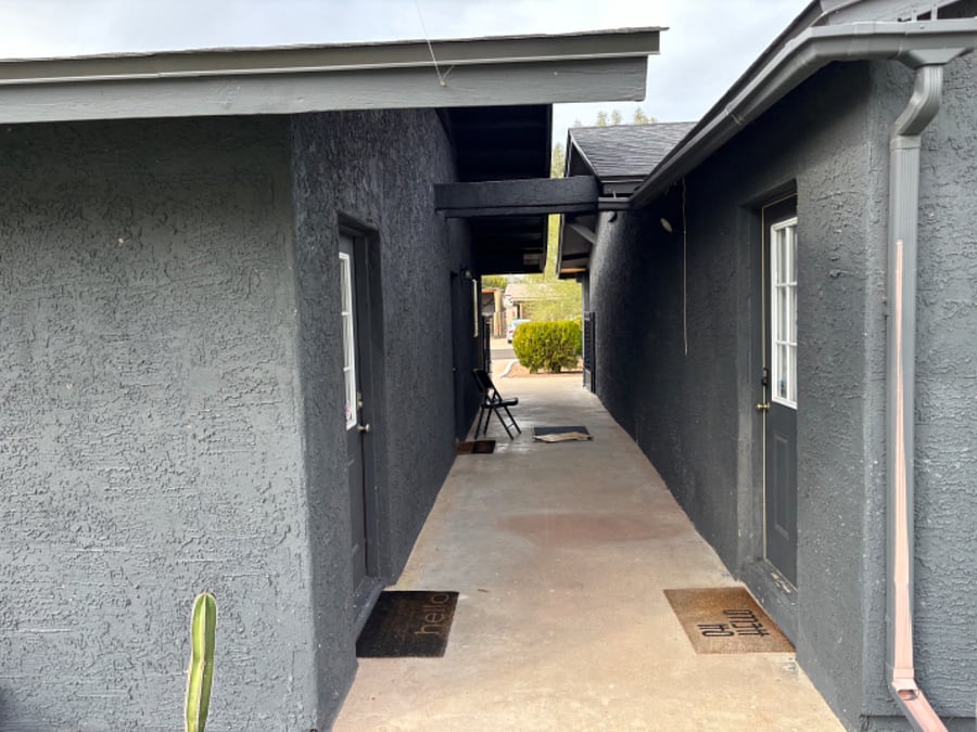 this is the breezeway that separates the main house from the casita rental. 