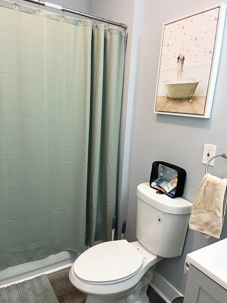 2nd bathroom off living room and between 2nd and 3rd bedrooms