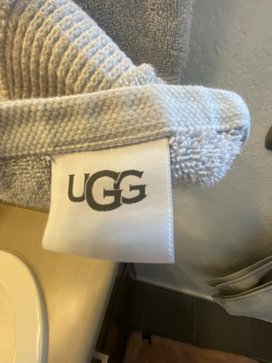 All the towels and Rugs in your bathroom are UGG.  Total Luxury!