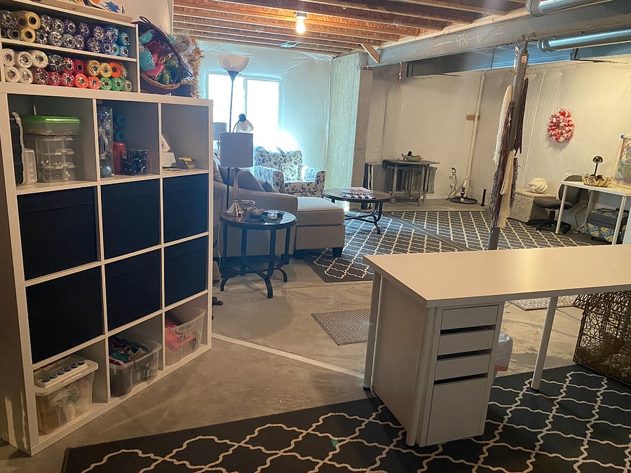 Basement - Multi-purpose Room - Craft Room, 2nd Living Room with Large TV, Extra Storage 