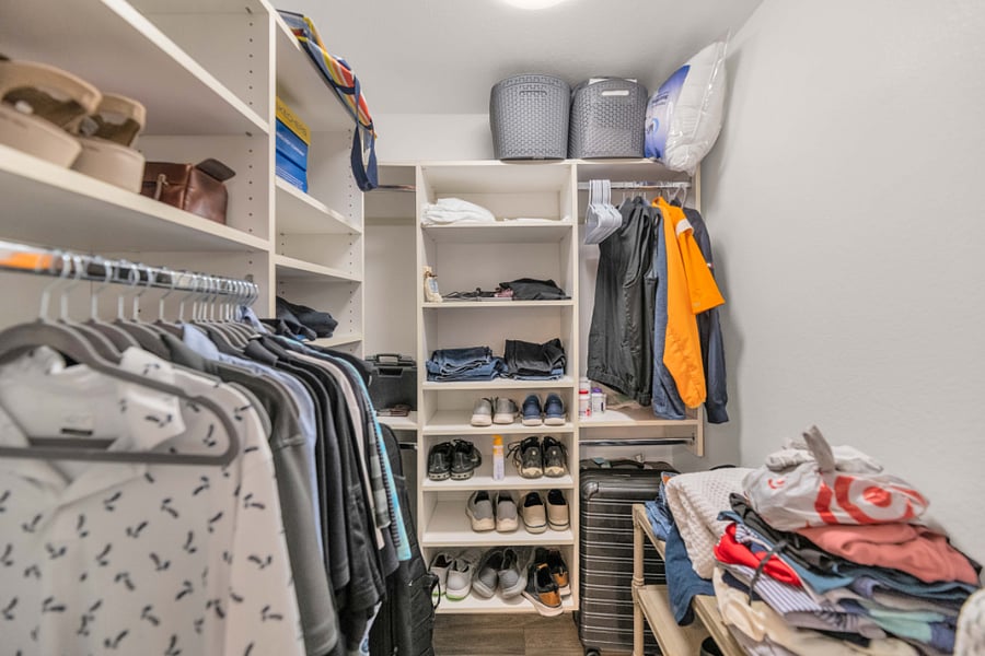 Fantastic built-out closet. Plenty of space.