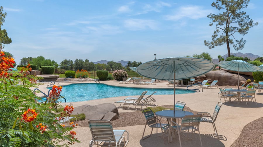 One of 5 pools to enjoy. This is the closest.