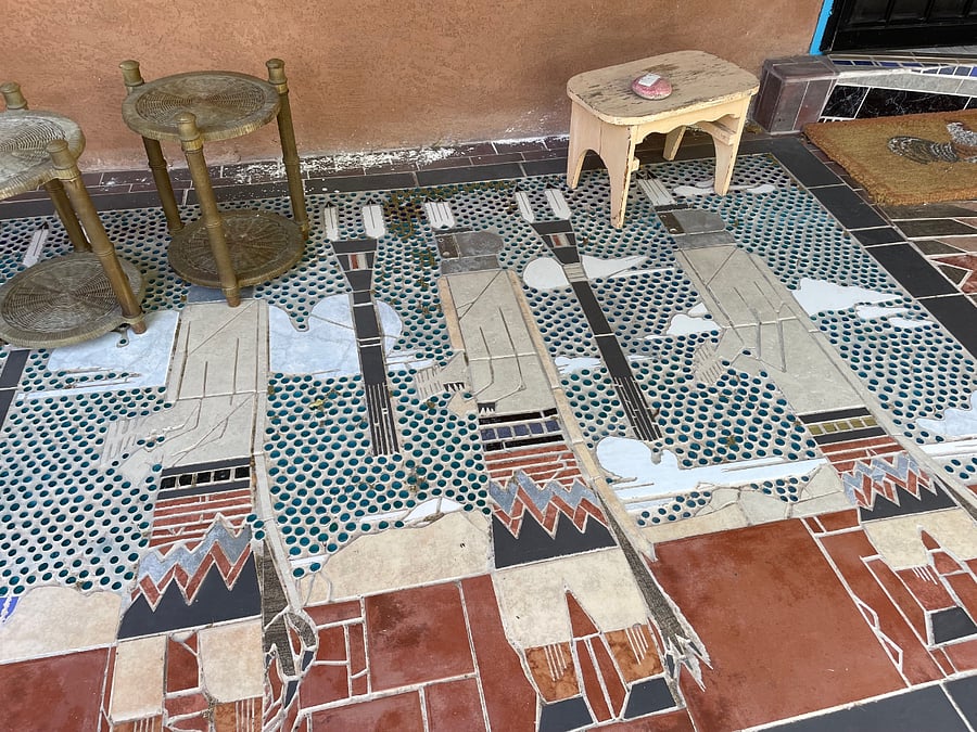 Tile inlaid front porch!