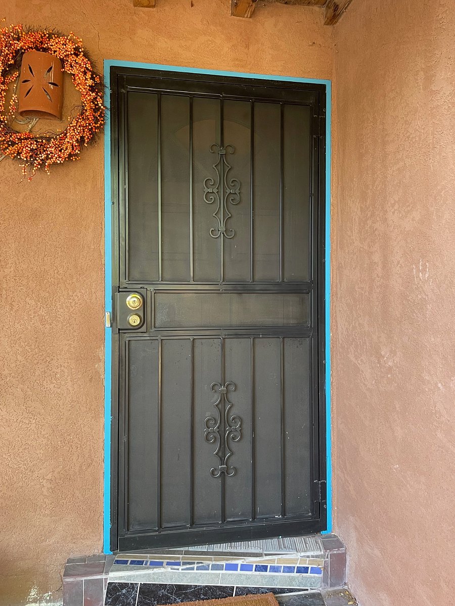 Security screen at front door