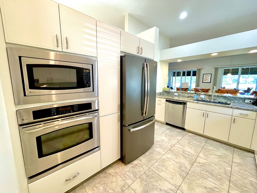Kitchen with separate wall ovens
