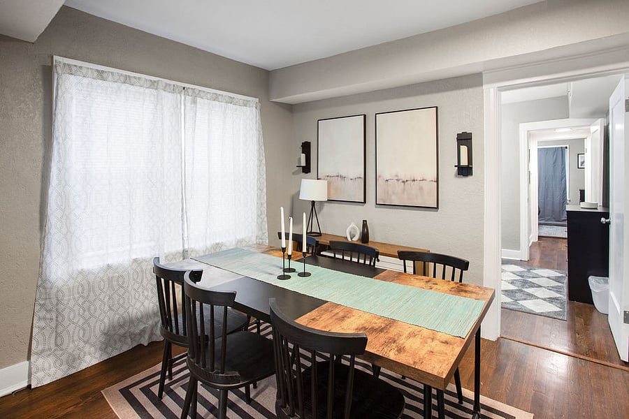 The dining room seats six people and perfect for entertaining. 